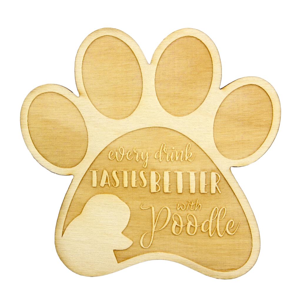 Poodle – Mug coaster, engraved coaster with dog | Art-Dog