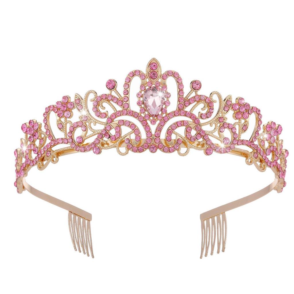 Хрустальная бриллиантовая свадебная и праздничная корона, аксессуары для волос