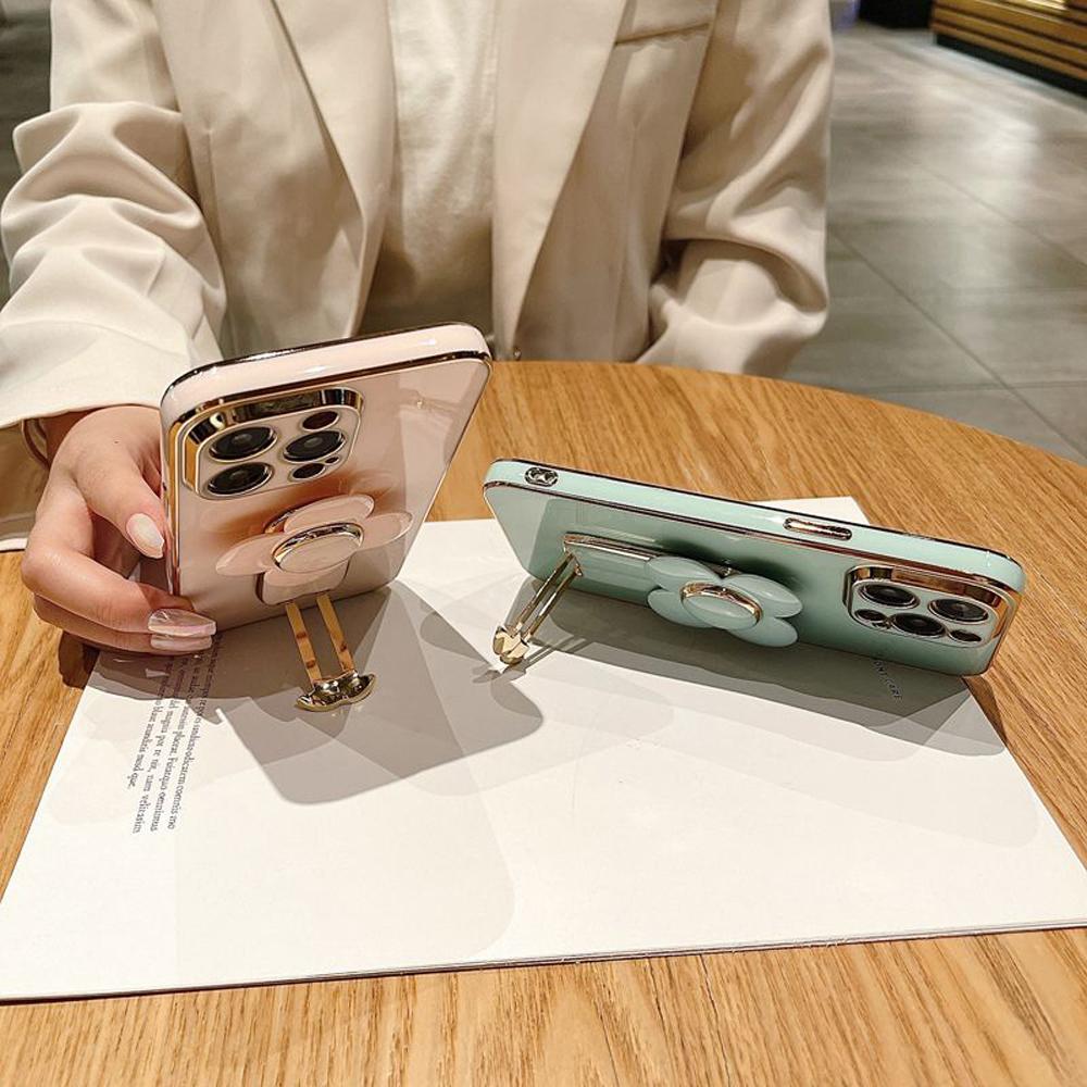 Чехол-держатель для телефона с зеркальной поверхностью для Samsung Galaxy A53 A73 A33 A52 A52s A72 A32 4G 5G A51 A71 A12 A31 A21S A50, силиконовый чехол