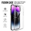 Для iPhone 16 15 14 13 12 11 Pro X XR XS Max Crystal Transparent Anti Shock Clear Hard PC Case Cover