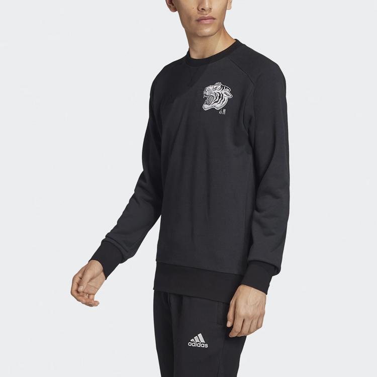 adidas Ювентус Футбольный спортивный пуловер Вязаная толстовка Мужские топы Черный FI4887