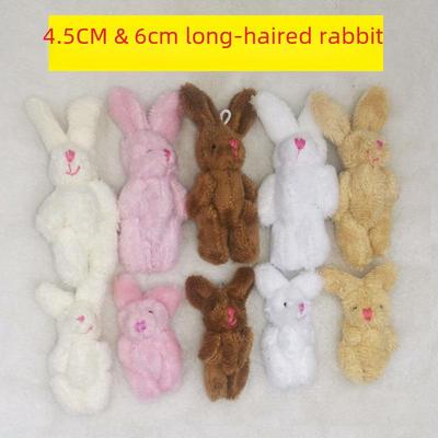 Плюшевая длинношерстная шарнирная кукла-кролик с аксессуарами на свадьбу и День святого Валентина для упаковки подарков и украшения детских комнат.