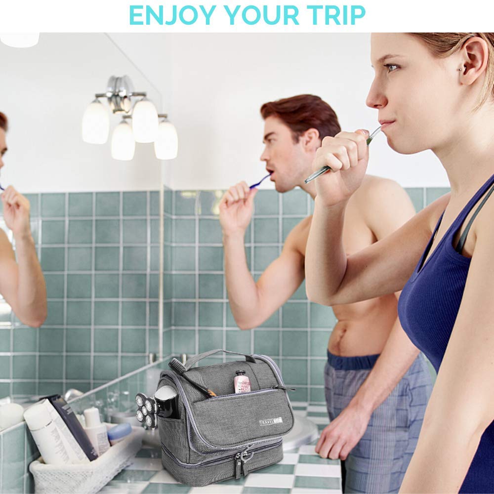 Подвесная косметичка, Хорошо разделенная косметичка для путешествий, Водонепроницаемый дорожный допп-кит