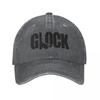 Тактическая стрельба из пистолета Glock Бейсболки Потертая джинсовая кепка с застежкой сзади Уличная на все сезоны Дорожная Неструктурированная кепка Шляпа