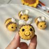 5 шт. Вязаные крючком пчелы DIY Ручная работа Вязаный брелок для ключей Мини-подвески пчелки Брелок для ключей автомобиля Шармы для сумочки Подарки
