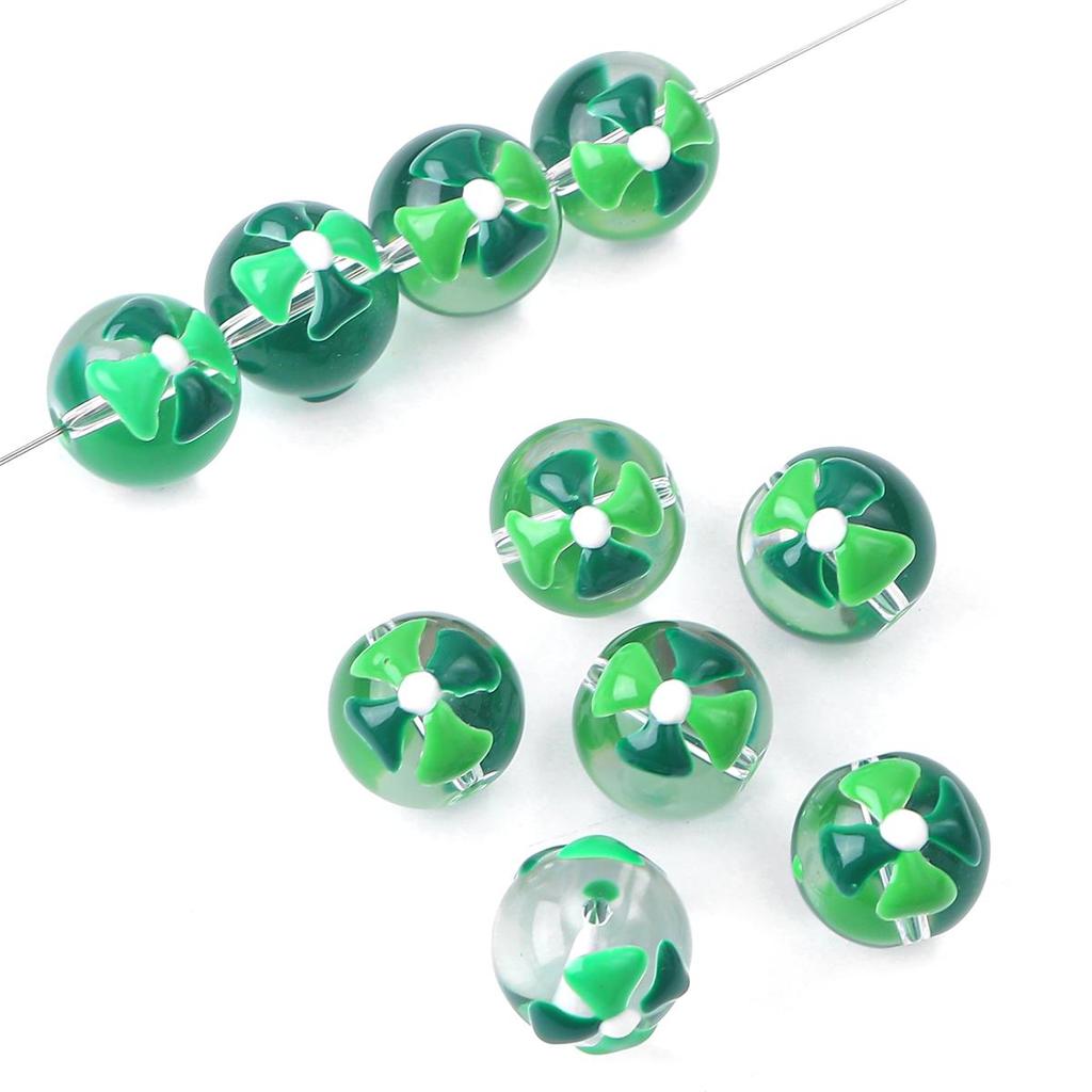 2 шт./пакет, ручная роспись, забавные цветные стеклянные бусины для DIY ожерелье, браслет, серьги, изготовление ювелирных изделий, аксессуары для рукоделия