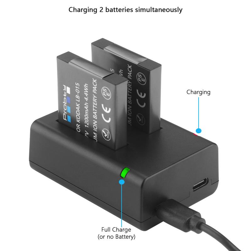 LB-015 LB015 2-канальное USB-зарядное устройство для аккумуляторов для экшн-камеры KODAK PIXPRO WPZ2 Аксессуары