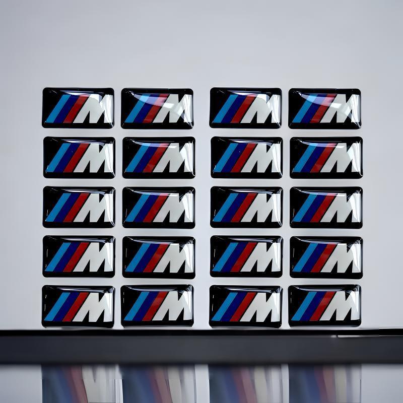 BBKQ7 Car Wheel Steering Wheel Wheel Hub Caps Badge Decal Decor Stickers For BMW M Power X1 X3 X5 X6 3 5 7 Series E46 E90 F30 G20
