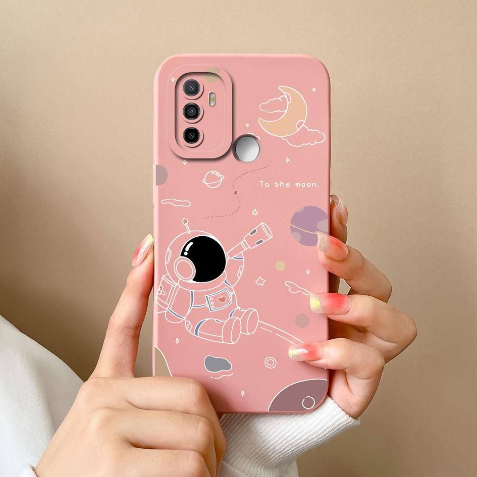 Для OPPO Find X5 Lite Pro F5 F7 F9 F11 F21S F19S чехол милый защитный мультяшный узор матовый мягкий силиконовый чехол космонавта для бампера OPPO
