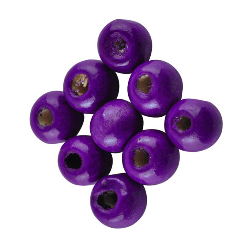 Разноцветные свободные круглые натуральные деревянные бусины для изготовления ювелирных изделий, детские погремушки, соска, фурнитура из бисера