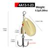 FTK Spinner Bait 4.1g 4.6g 7.4g 10.8g 12.5g Spoon Lures Pike Metal with Treble Hooks Arttificial Bass Bait Fishing Lure
