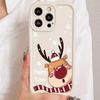 Рождественский Олень Толстый Чехол для iPhone 12/13/14/15 Pro/16 Pro Max/Apple 17