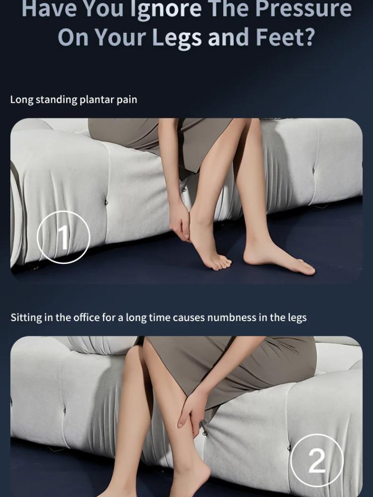 Новейший массажер для ног Шиацу 2 в 1 с подогревом для подошвенного фасциита, массажная машина для ног и икр для снятия боли при усталости мышц
