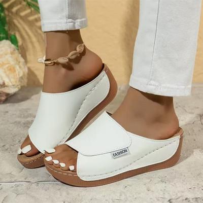 Весенняя и летняя обувь больших размеров. Тапочки на танкетке. Сандалии Fishmouth. Тапочки. Пляжные сандалии.