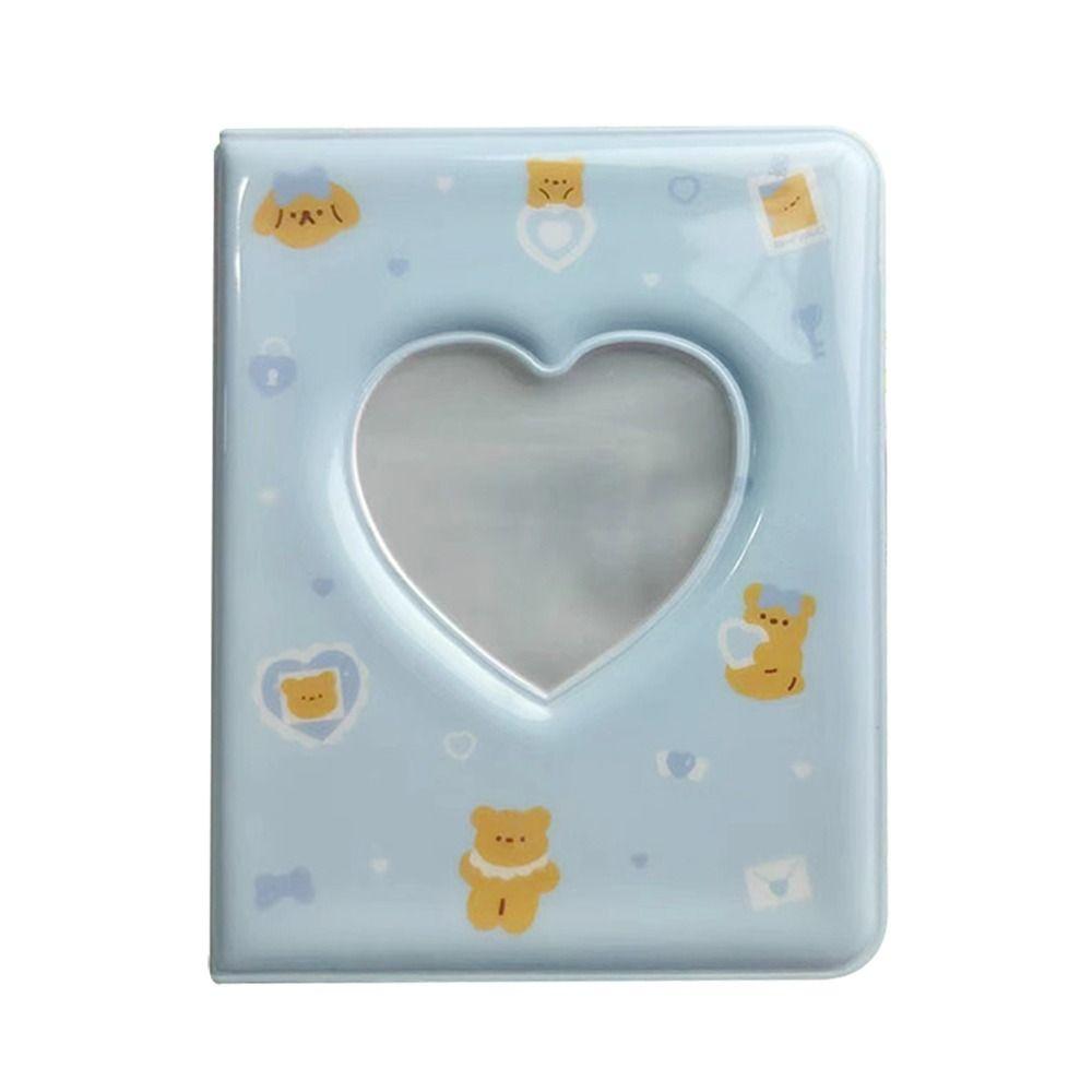 Love Heart Hollow Card Album 3 INCH Photocard Holder Cute Storage Album  Card
