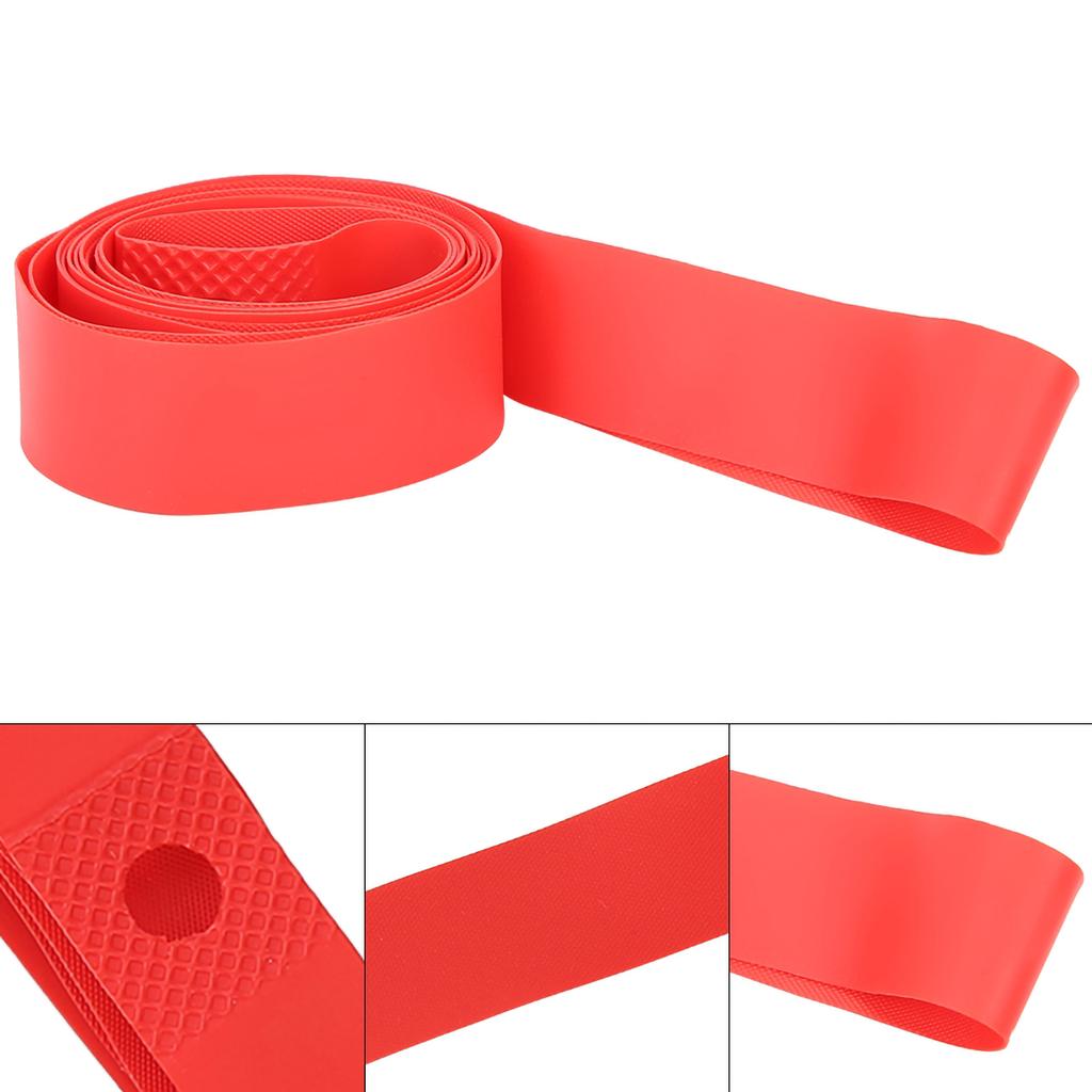 PVC Bicycle Inner Tube Tyre Mountain Bike Protection Pad Liner Bike Tire Rim Tape(Red 700C)