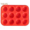 Round Silicone Muffin Mold 12 Cavities Food Grade Easy Release Cake Chocolate Candy Ice Cube DIY Baking Mold Kitchen Supplies