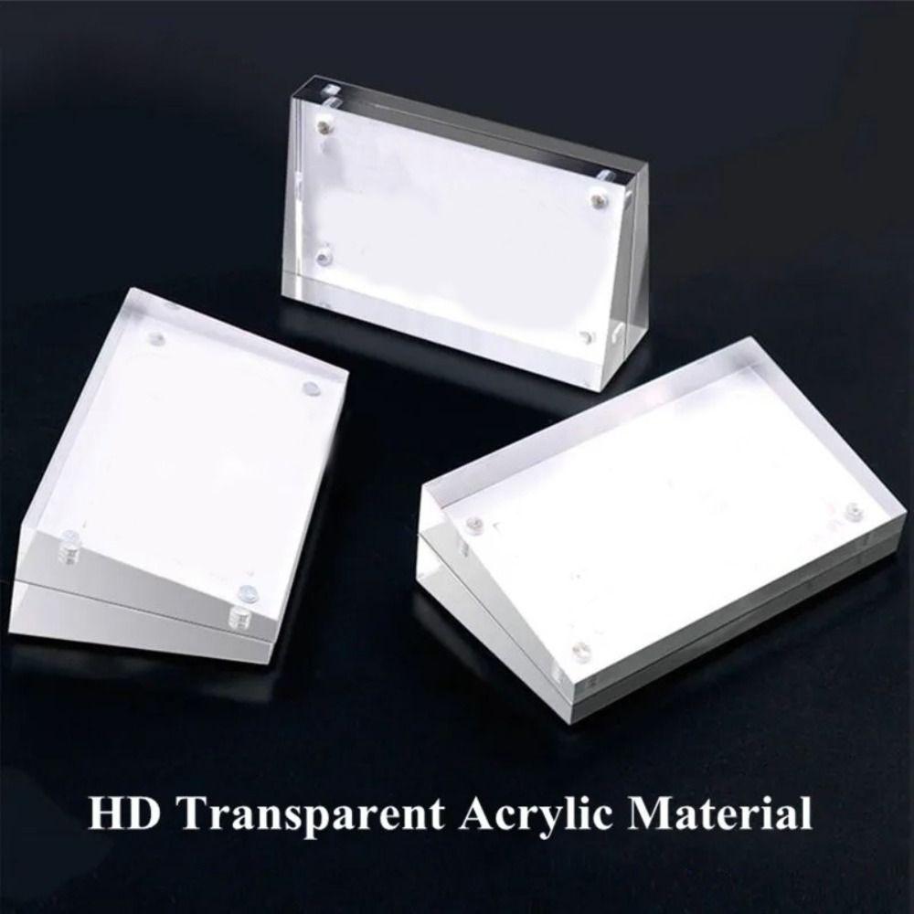 Acrylic Display Stand Clear Sign Holder Stylish Card Tags  Home Decor