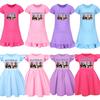 5233 Kids Girls Mira Zoey Rumi Printed Ruffle Short Sleeves Casual Dress