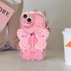 Applicable To Apple 15 Mobile Phone Case IPhone14promax/13 Cute Three-dimensional Bow Bracket 11/12 Silicone