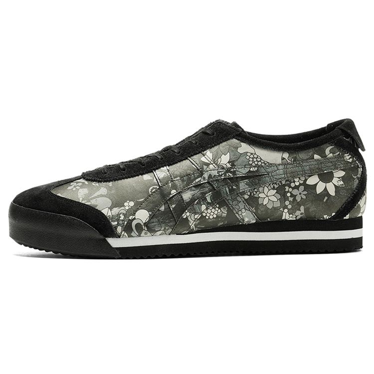 ONITSUKA TIGER Mexico 66 Sd Pf Floral Print Outdoor Sports Lightweight Breathable Low-Top Sneakers Unisex Sneakers Black Green 1183B851-020