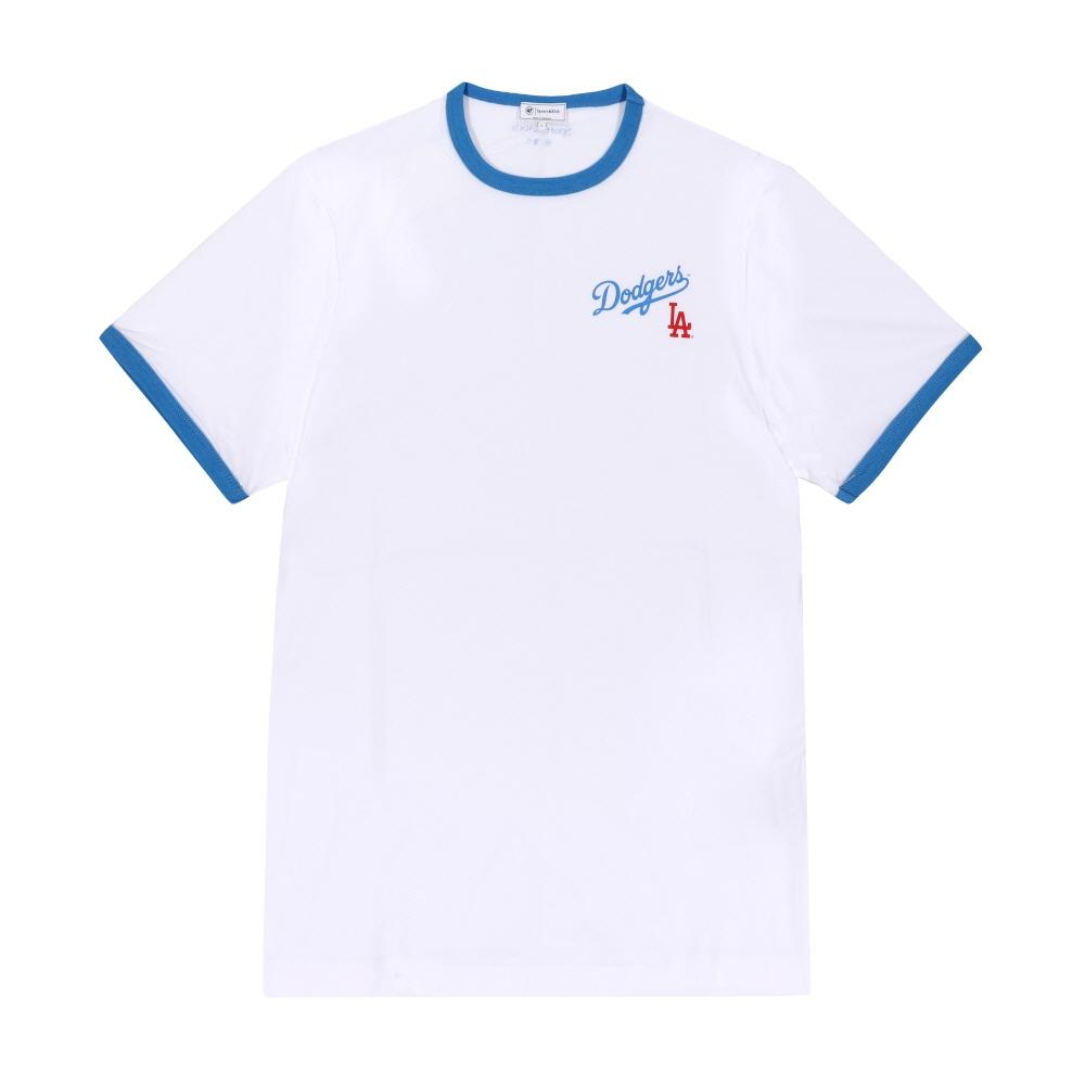 SporTy Rich DodgerS Serif Ringer Women S T ShirT Wh46