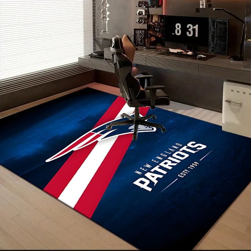 Patriots Team Spirit Rug Game Carpet, Floor Mat for Bedroom Living Room Entryway Rug, Home Decor Idea Gift for Christmas birthday