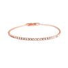 Bracelet - LUXENTER - Kayla - Finition or Rose 18 Carats - Zircone Cubique - Longueur 19 Cm