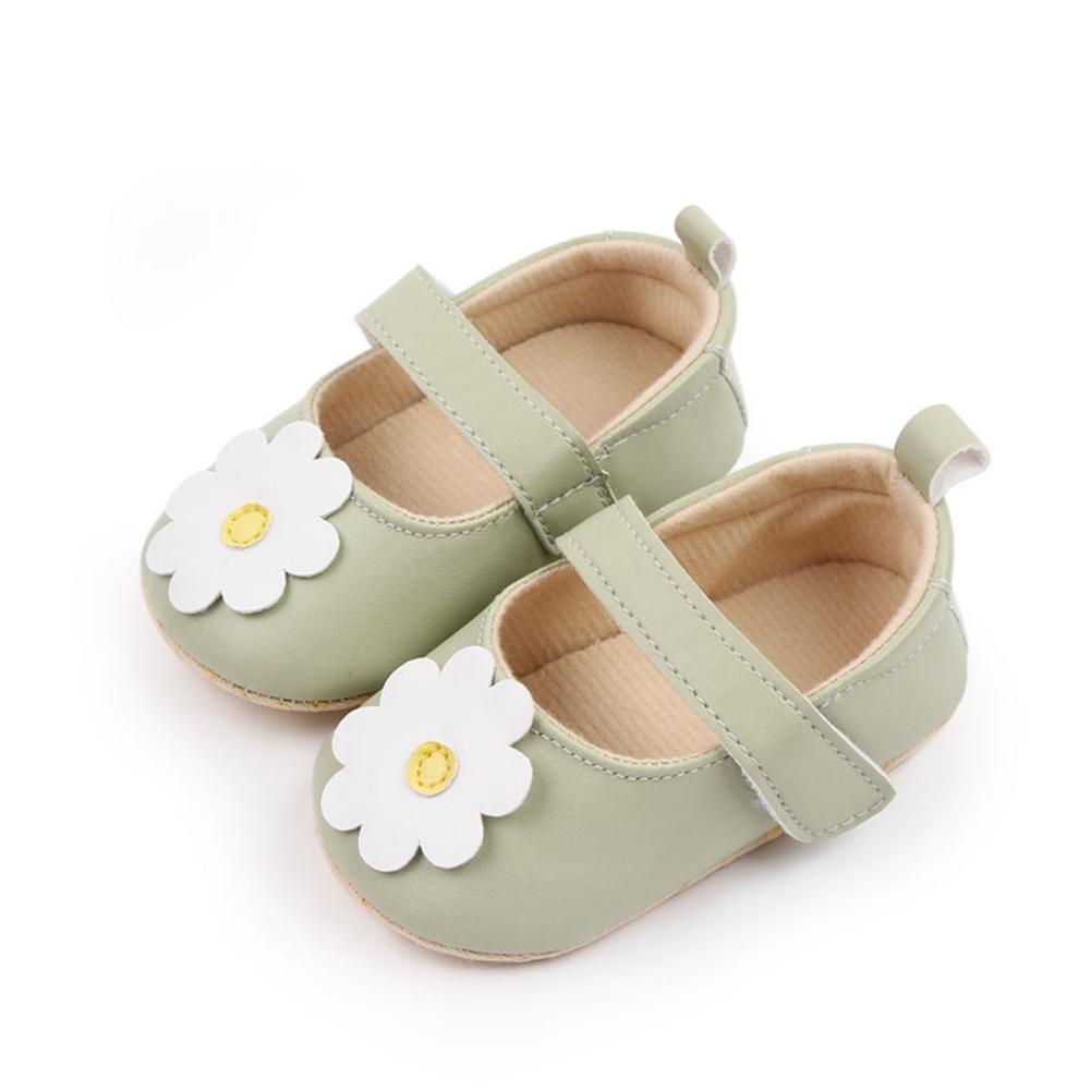 Baby Girls Flats Infant Non-Slip Flower Prewalkers Soft Sole PU Leather Newborn Princess Wedding First Walkers 0-18M