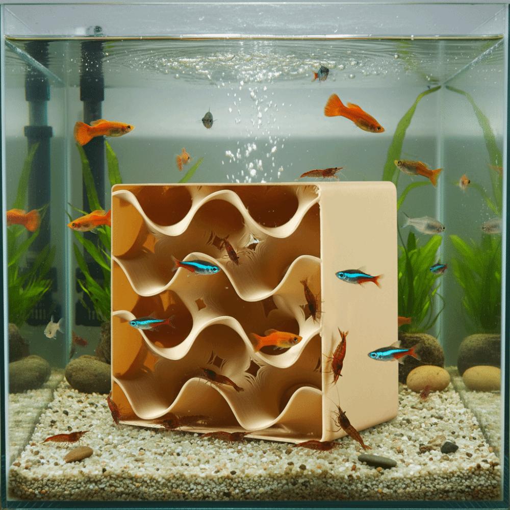 3D-печатная пещера-укрытие для аквариума, натуральный вид, пластиковое укрытие для креветок, полые украшения для аквариума