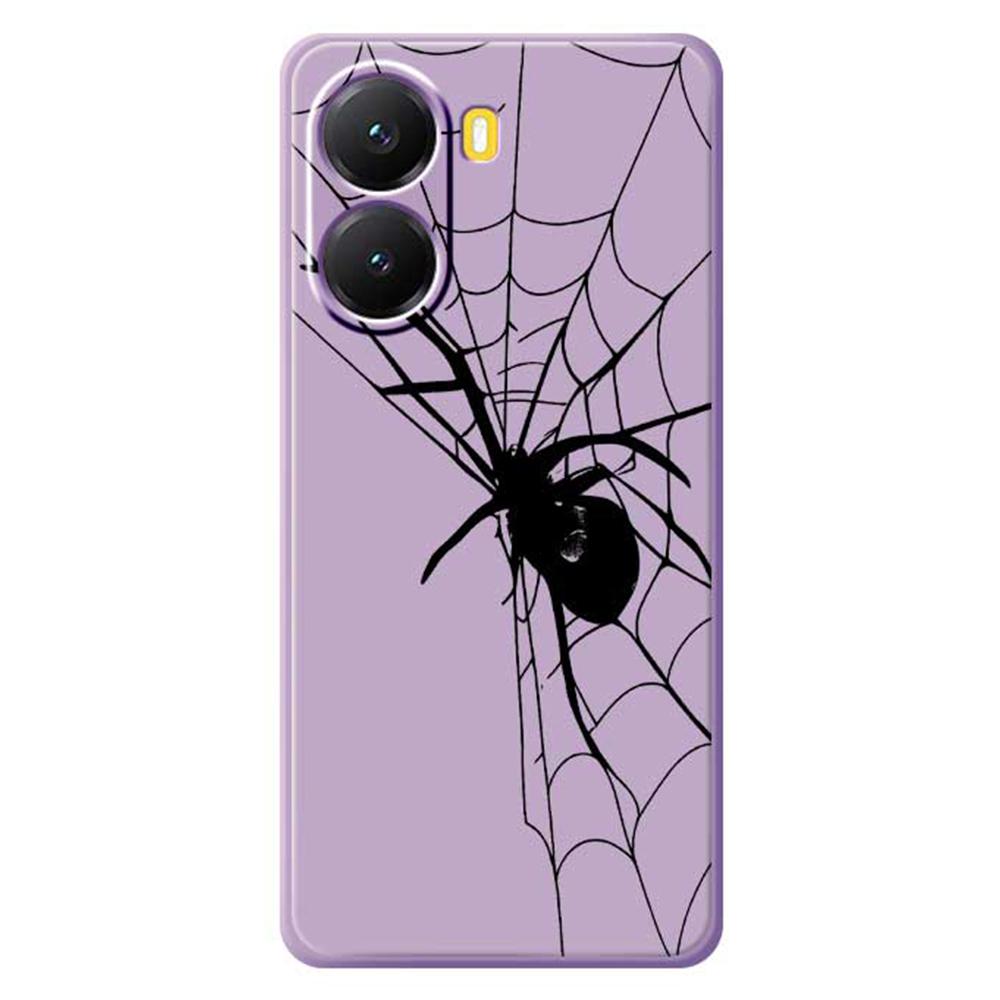For Xiaomi Redmi Turbo 4 5G/Poco X7 Pro 5G Case Spider Pattern Printing Straight Edge TPU Phone Back Cover