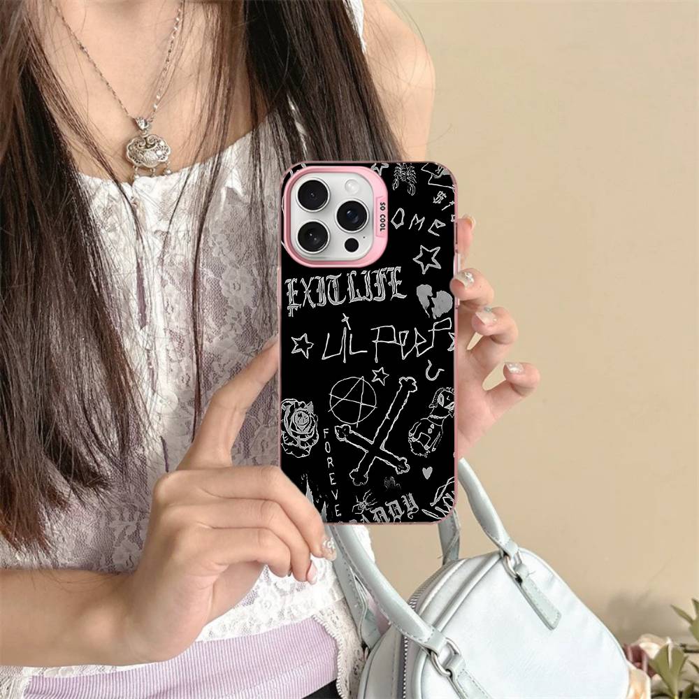 Singer Rapper L-Lil Peep Phone Case For IPhone 16 15 14 13 12 11 Pro Max 17 Plus Colorful Cover