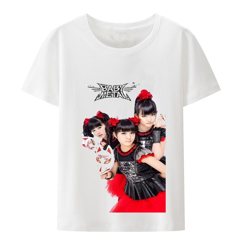 Новое поступление BABYMETAL Heavy Metal Electroacoustic Band Футболка Rock Band Унисекс и для женщин Подарочная футболка для отдыха на улице в стиле хип-хоп Модная футболка
