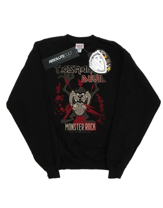 Looney Tunes Mens Tasmanian Devil Monster Rock Sweatshirt