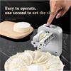 Automatic Electric Dumpling Press Maker Machine - Adjustable and Easy to Operate, With Spoon and Brush - For Home Kitchen Pastry Making (White)