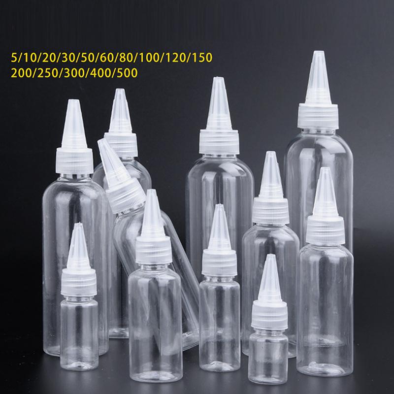 10-200Ml Plastic Squeeze Dropper Bottle With Screw Cap Transparent Eyes Liquid Ink Oil Dropper Bottles Paint Pigment Container