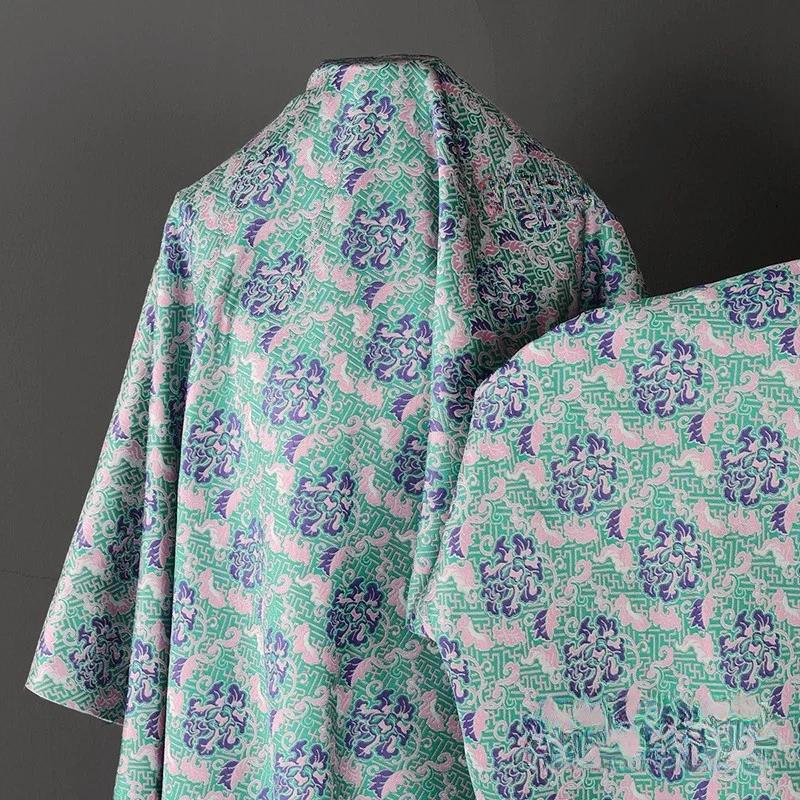 100 см жаккардовый гобелен атласная ткань шелк Helu Tongchun гладкая текстура подвеска парча династии Сун чонсам ханьфу