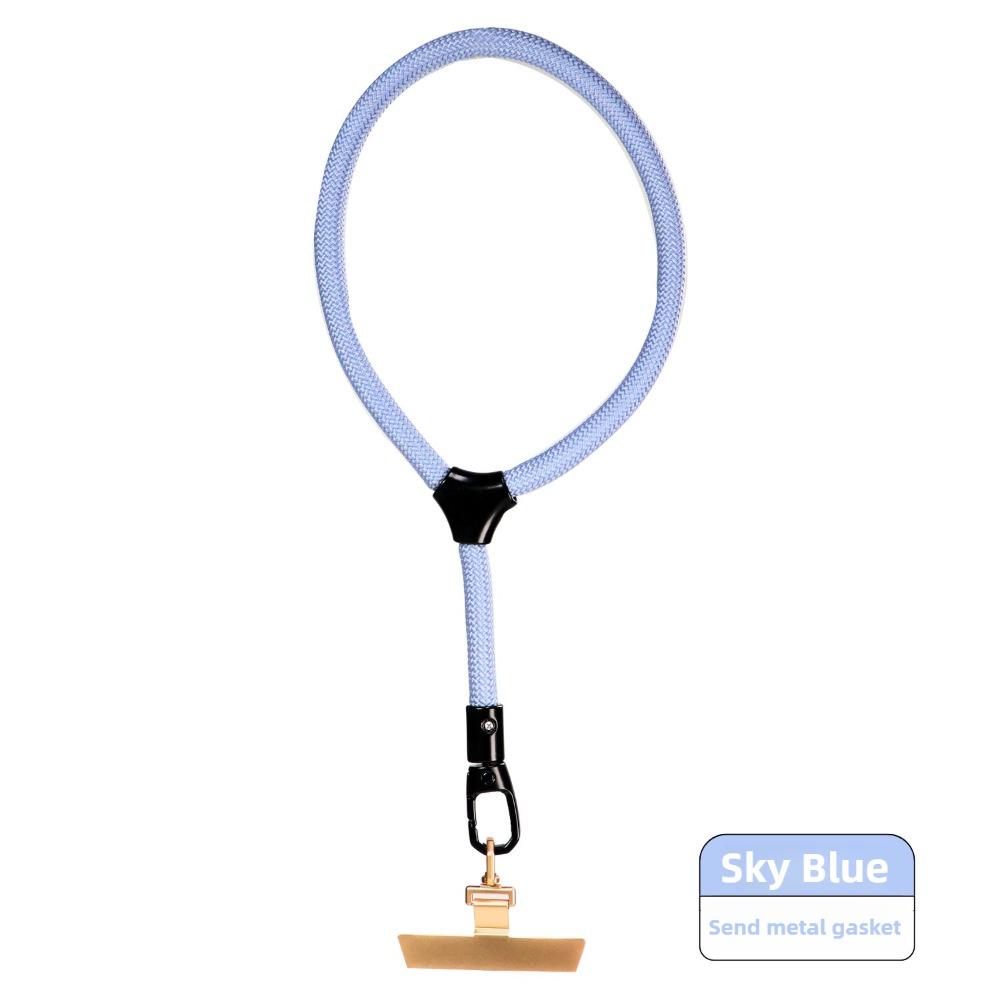 Mobile Phone Lanyard Short Wrist Self-locking Adjustable Strong and Durable Outdoor Travel Anti-loss Strap with Metal Gasket