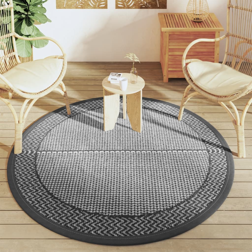 Outdoor Rug ARAKIL Grey Ø160 cm PP
