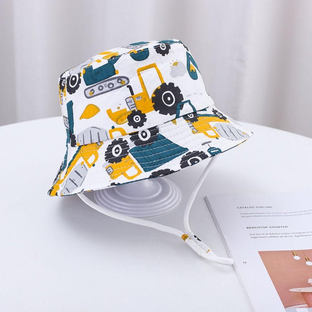 Пляжная шляпа с принтом животных и большими полями для защиты от солнца, детская кепка-панама, детская шляпа-ведро для отдыха на природе, весна-лето