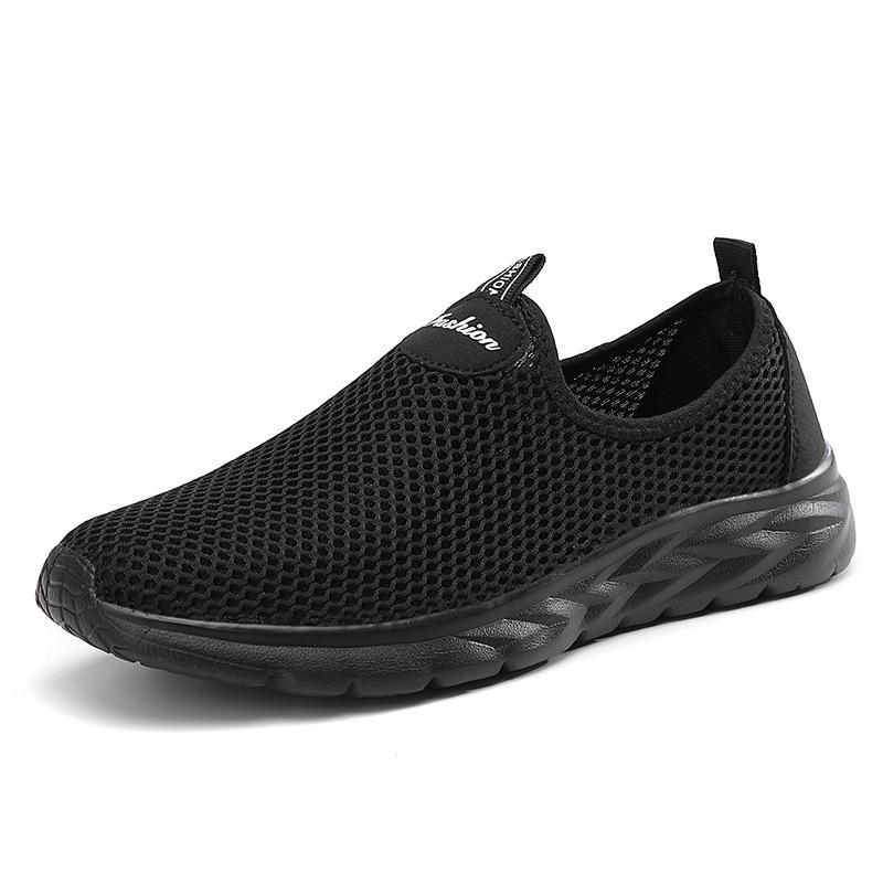 Summer Large Size 46 New Men's One-pedal Breathable Foot Mesh Shoes Lightweight Mesh Lightweight Casual Shoes