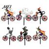 Yard Art for Garden Halloween Wizard/Ghost/Black Cat/Skeleton Bicycle Ground Stake Ornament, Metal Stakes, Patio And Balcony Ornaments Decorative