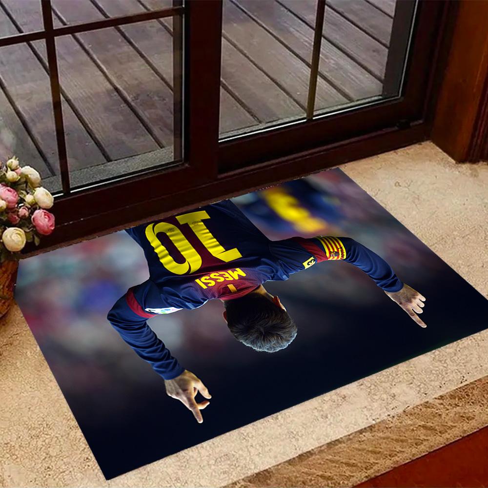 Messi Celebrates Victory Carpet Suitable for Balcony Outdoor Entryway Dining Room Anti-slip Rug Anime Office Decor Perfect Gift for Friends & Family