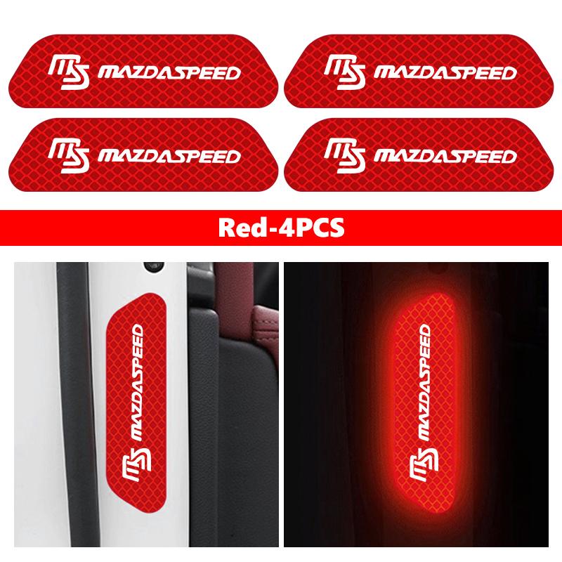 For Mazda Car Door Reflective Sticker Safety Open Warning Reflect Tape MS Demio CX-5 CX6 CX7 M3 M6 MX3 MX5 Rx8 Axela CX-30