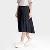 Fila Однотонная плиссированная юбка с боковой застежкой на пуговицы Женские юбки Черный A11W327302F-BK