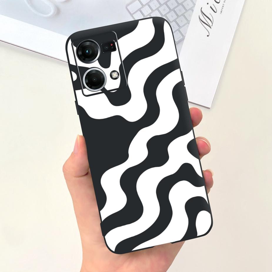 Чехол для Oppo Reno7 4G Чехол Oppo F21 Pro CPH2363 Стильный чехол с конфетным рисунком Мягкий силиконовый чехол для телефона Для Oppo Reno 7 F21Pro 4G
