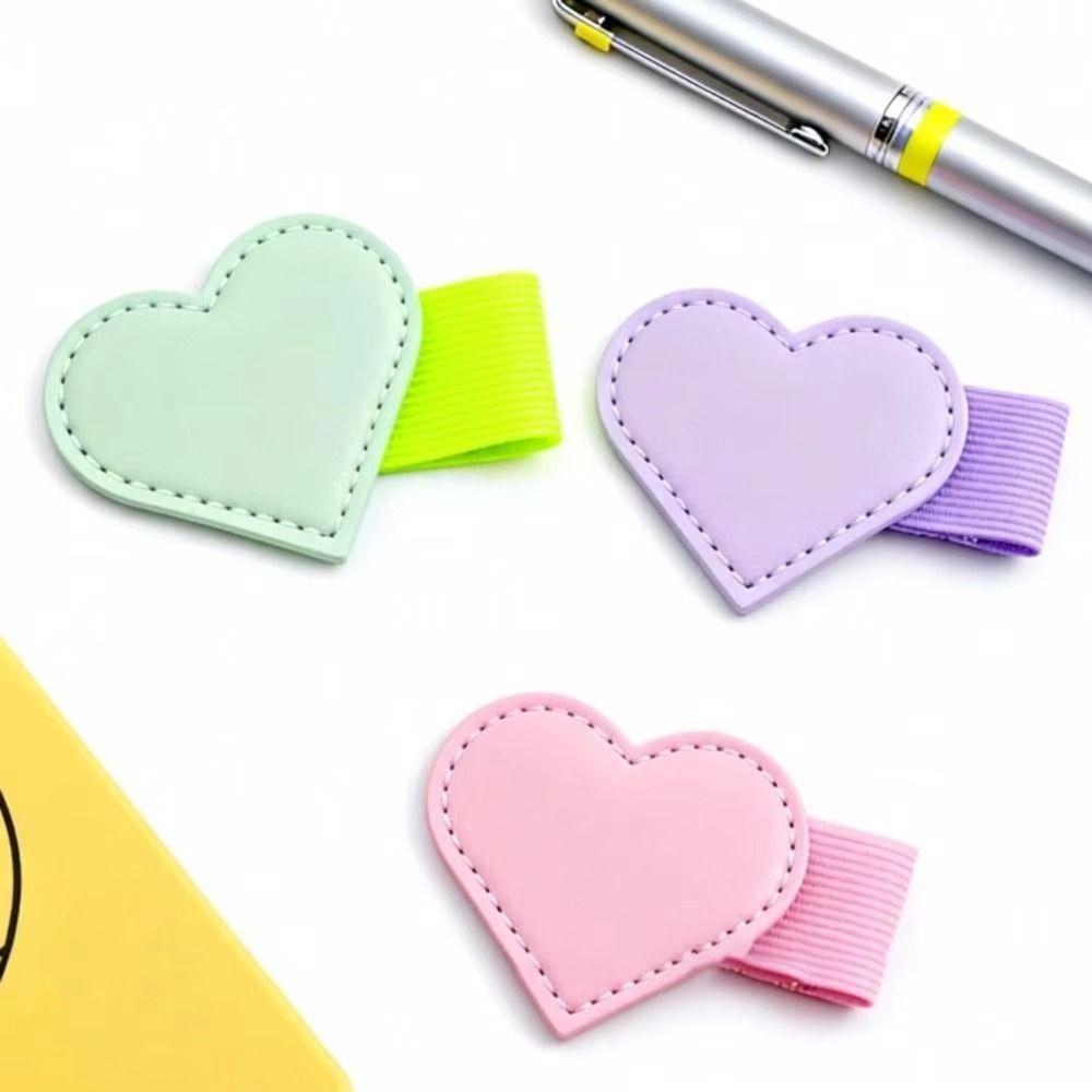 Portable Magnetic Leather Bookmarks Cute Design Pagination Mark Notebooks Use