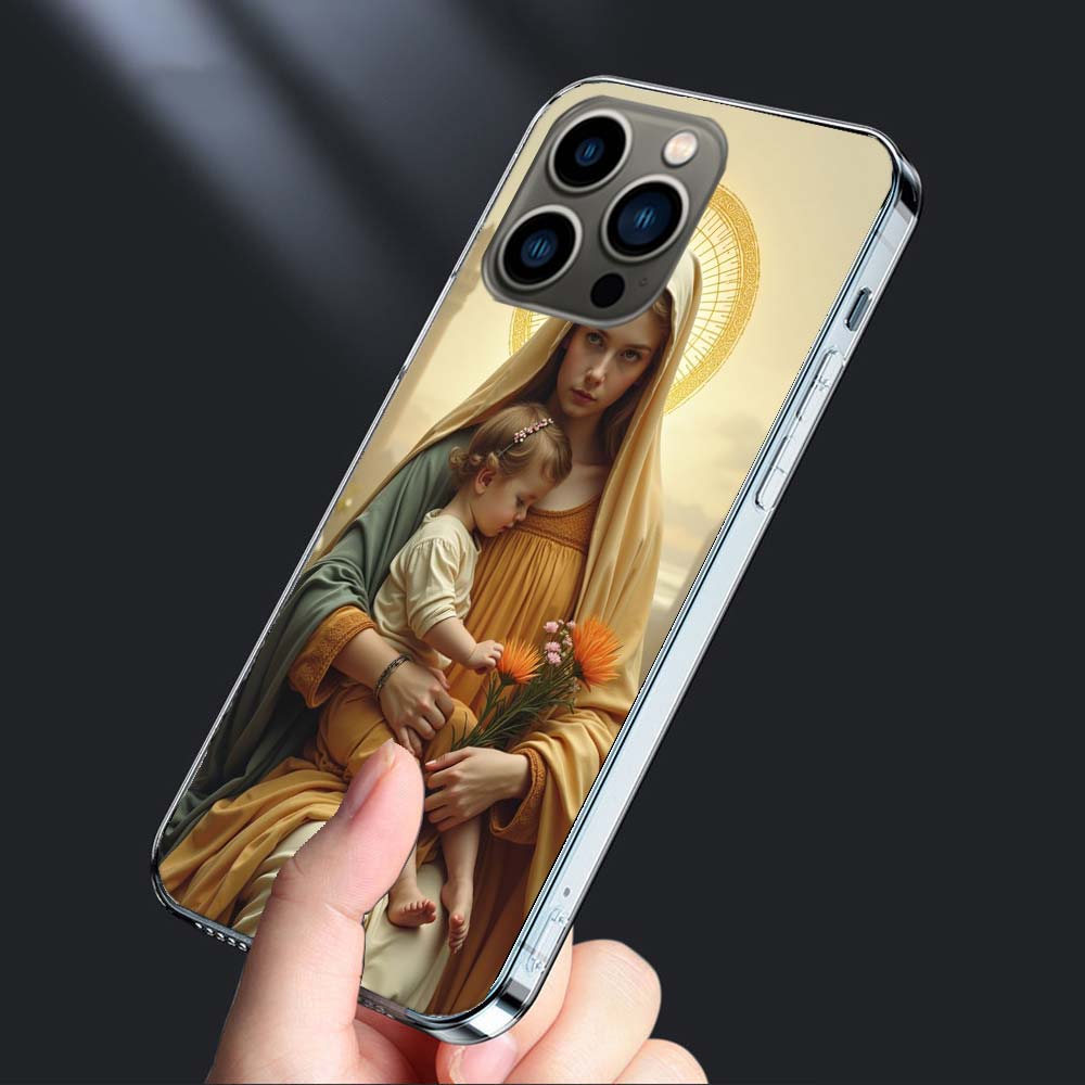 The Virgin Mary and the Baby Phone Case For Iphone 16E 15 Pro 14 Plus 17E 16 17 Pro Max Air 11 12 13 Mini Shockproof Capa Cut