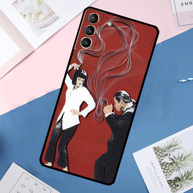 Чехол с постером фильма «Криминальное чтиво» для Samsung Galaxy S24 Ultra S21 S22 S23 S25 Ultra S9 S10 Plus S20 FE S25 FE Задняя крышка
