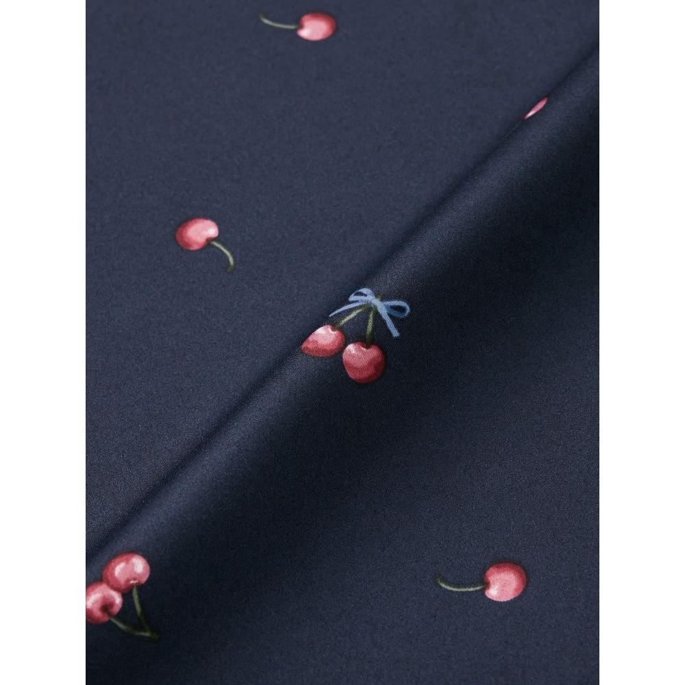 GU by Uniqlo Атласная пижама с длинными рукавами и длинными брюками Вишневый цвет 